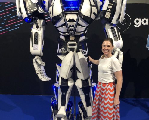 Marilyn Repp unterweg auf der Gamescom