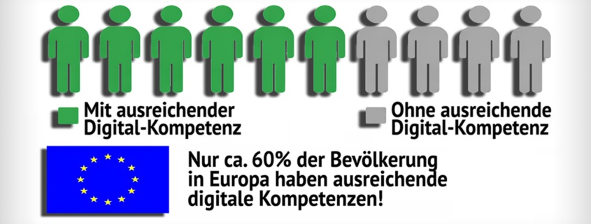 Digitale Kompetenz in Europa: Rund 60 Prozent der Bevölkerung verfügen über ausreichende digitale Grundkompetenzen.